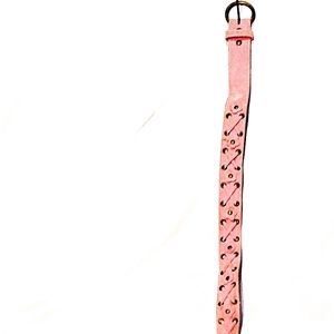 Pink Flower Cross Stitch Belt